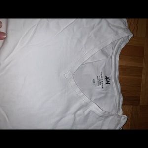 Plain white V neck